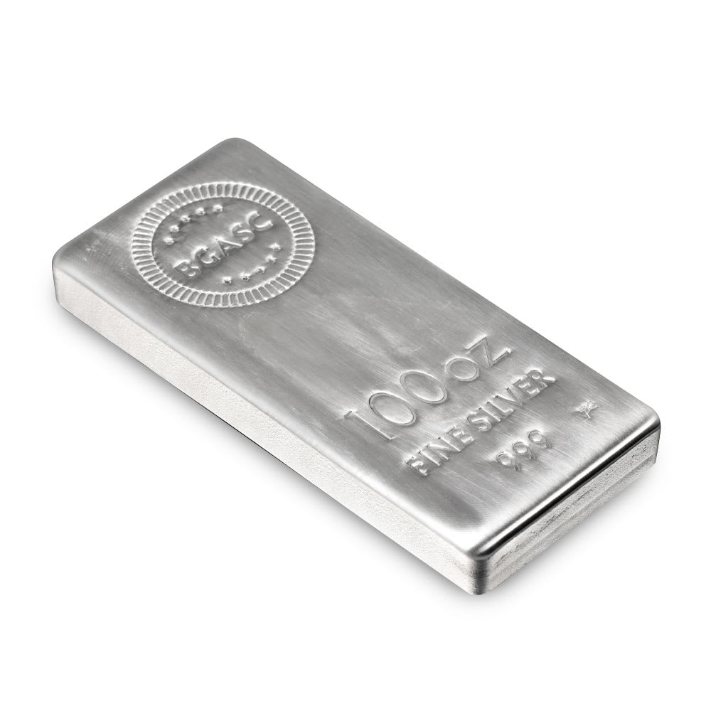 100 oz BGASC Silver Bar (New) l JM Bullion™