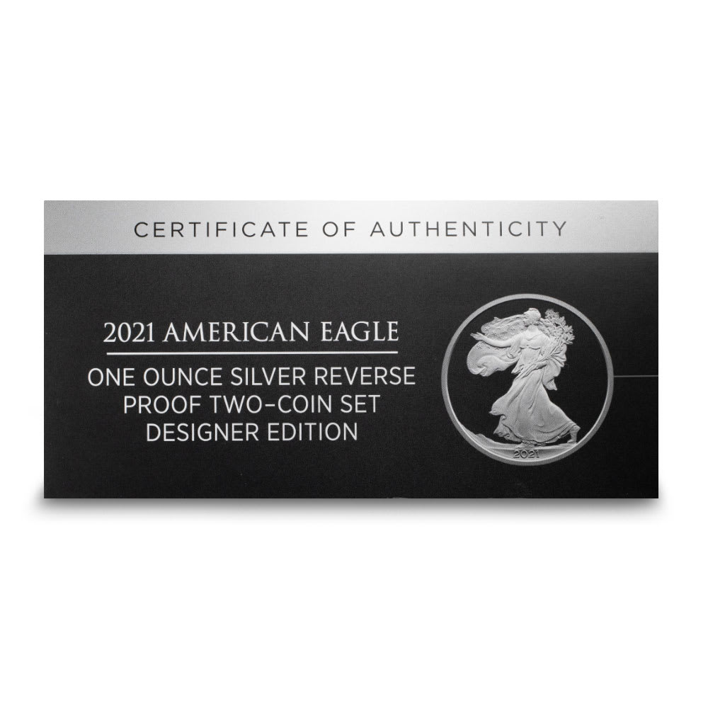 2021 Reverse Proof American Silver Eagle 2-Coin Designer Set l JM