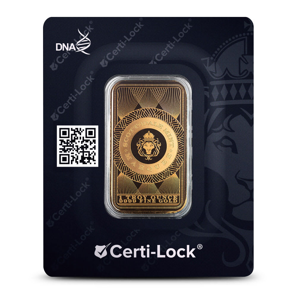 1 oz Scottsdale Mint Marquee Peacock Gold Bar (New) l JM Bullion™