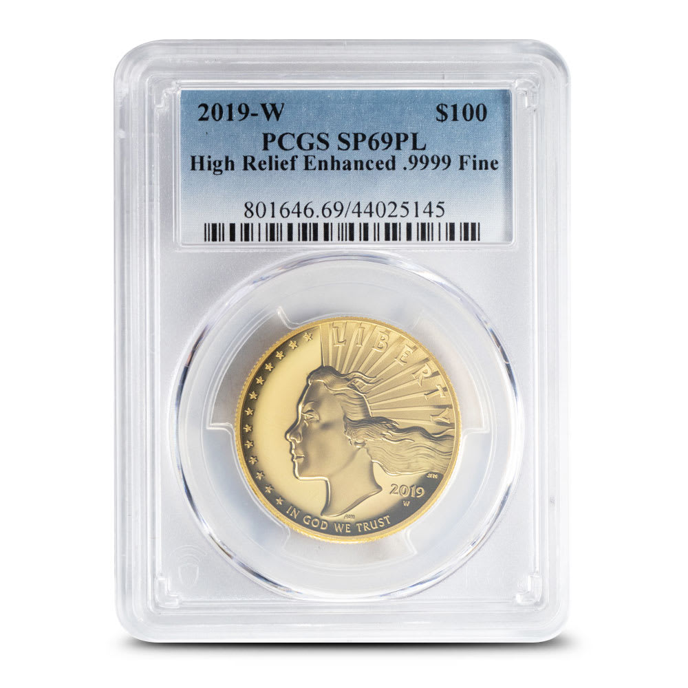 2019-W 1 oz American Liberty High Relief Gold Coin SP69 l JM Bullion™