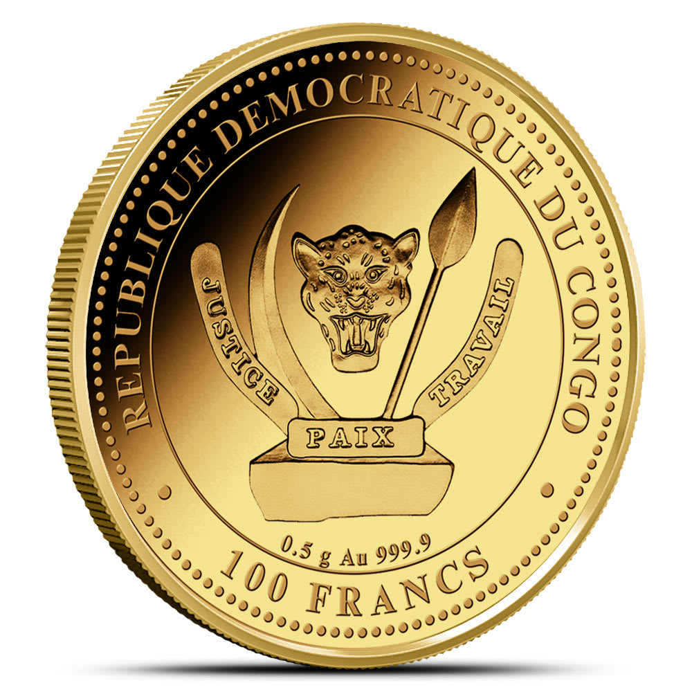 2024 1/2 Gram Proof Congo Gold Utahraptor Coin l JM Bullion™