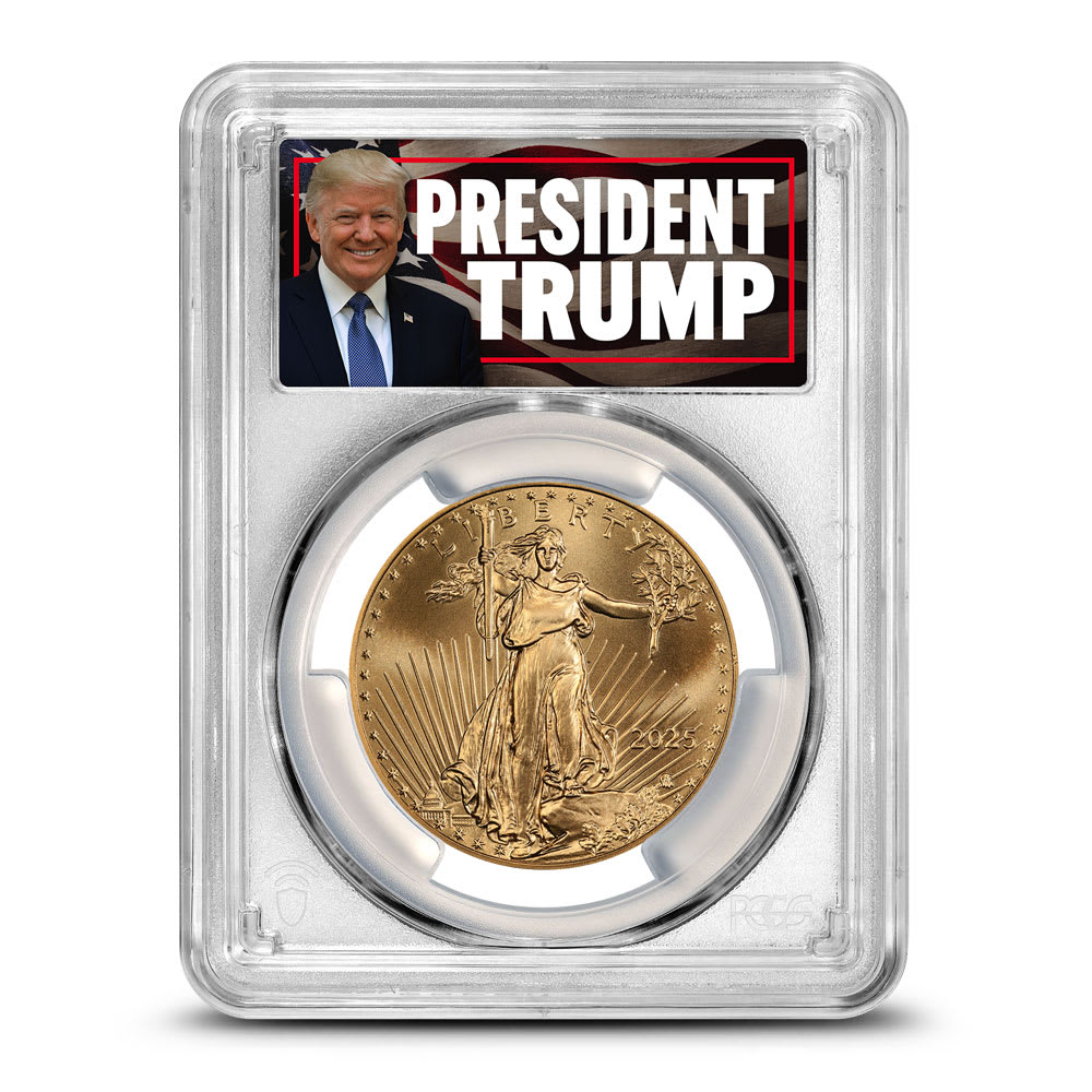 2025 American Gold Eagle Coin PCGS MS70 (Trump JM Bullion Label) l