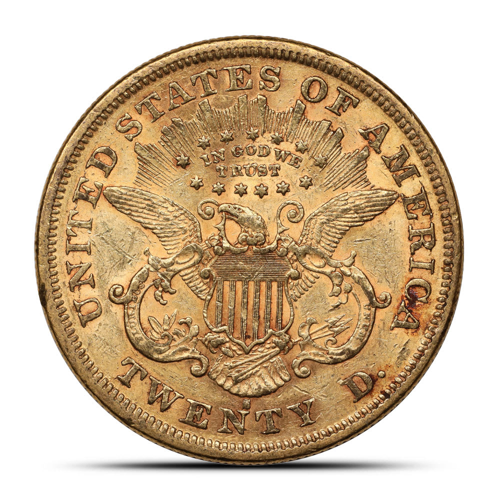 1991年 リバティ  ゴールデンアニバーサリー 1875-S Pre-33 $20 Liberty Gold Double Eagle Coin (Type 2, XF) l JM