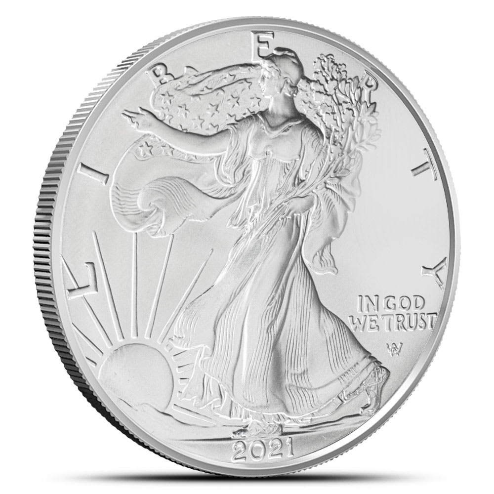 2021 1 oz American Silver Eagle Coin (BU, Type 2) l JM Bullion™