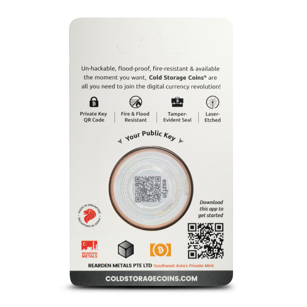 1 oz Bitcoin Cold Storage Wallet Copper Round l JM Bullion™