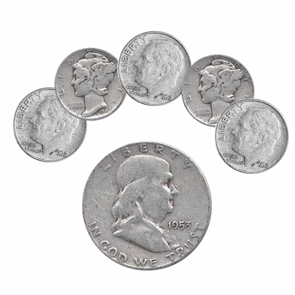 90% Silver Coins ($1 FV, Pre-65, Unsorted) Bullion™ | JM Bullion